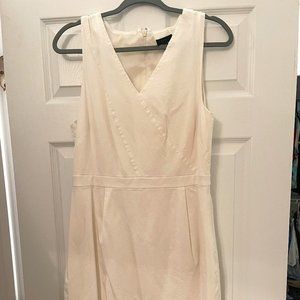 White V Neck J Crew Dress